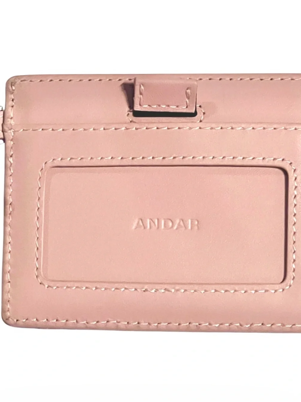Andar The Denner Wristlet Leather Wallet Blush ID Card Pull RFID Unused Darylann